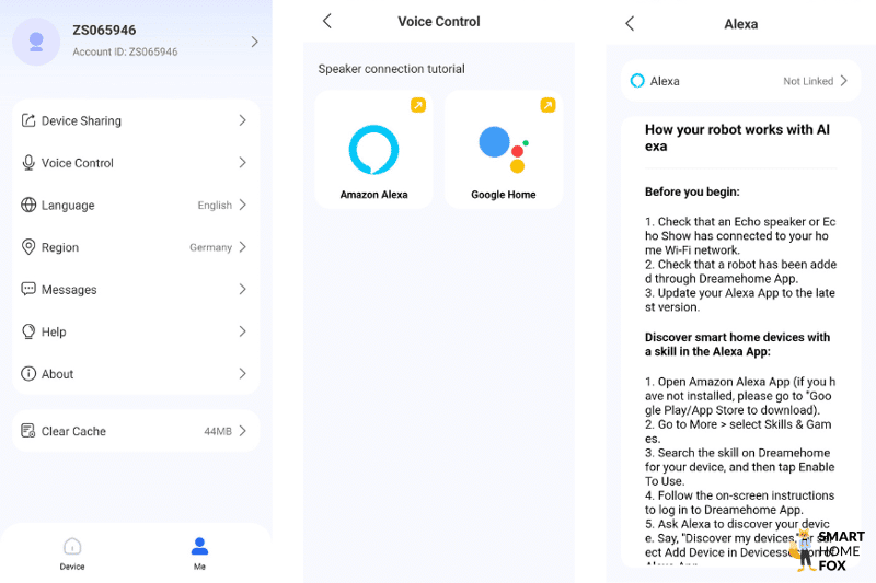 Instructions for activating the voice assistant of the Dreame L10s Ultra can be seen.